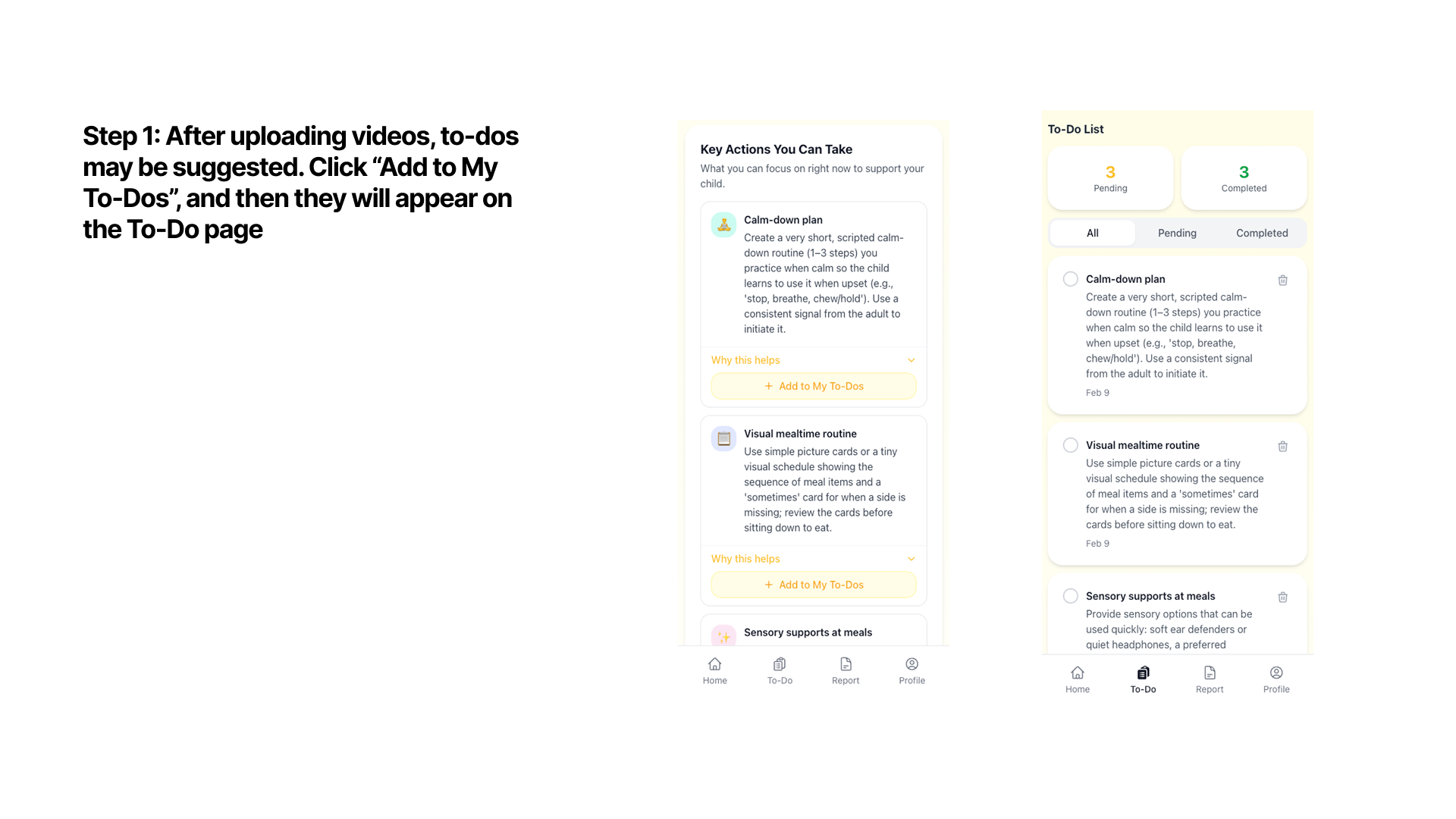 To-Do recommendations