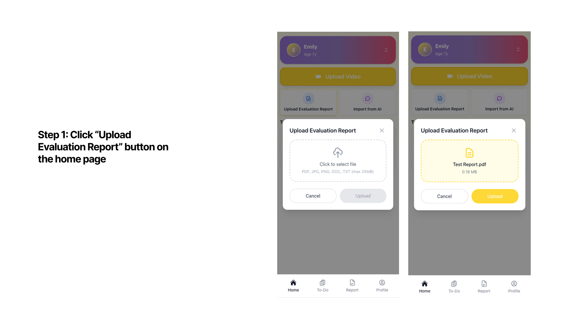 Upload Evaluation Report